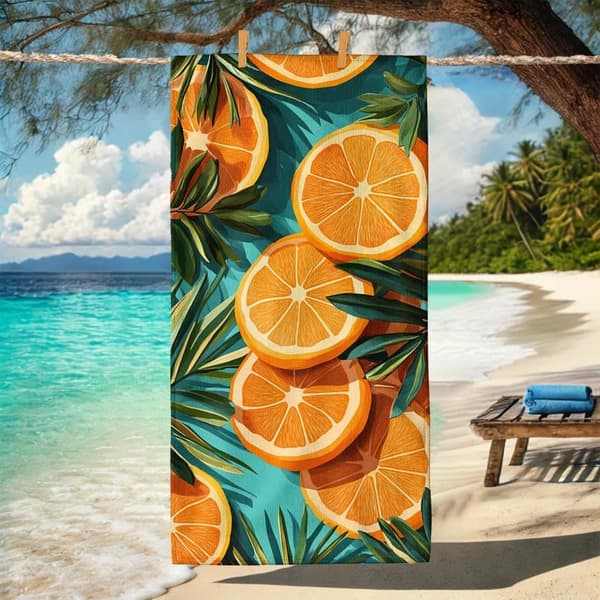 Bomclap Rantapyyhe 70x140cm - Oranssi - Schnitt - Design - Kylpypyyhe Matkapyyhe