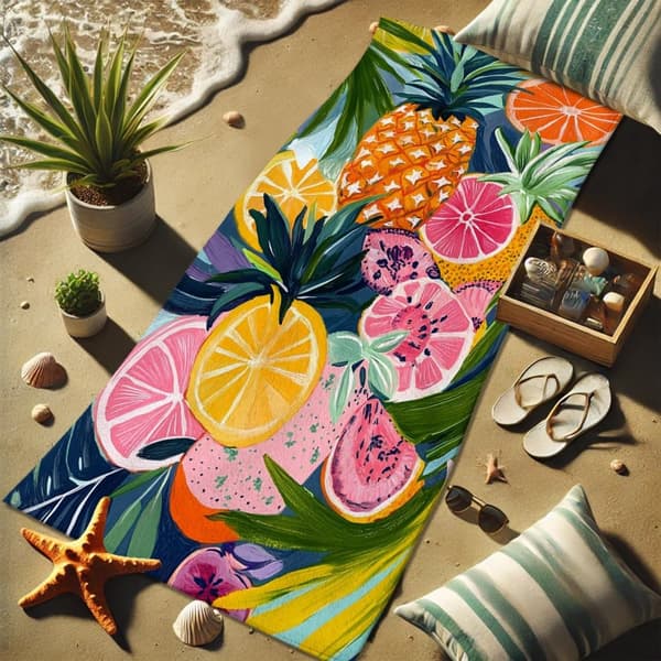 Bomclap Rantapyyhe 70x140cm - Frucht - Mix - Design - Kylpypyyhe Matkapyyhe