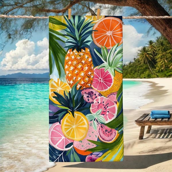 Bomclap Rantapyyhe 70x140cm - Frucht - Mix - Design - Kylpypyyhe Matkapyyhe