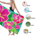 Pikkukuva 4 / 4: Bomclap Rantapyyhe 70x140cm - Hibiscusblumen - Motif - Kylpypyyhe Matkapyyhe