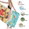 Pikkukuva 4 / 4: Bomclap Rantapyyhe 70x140cm - Meeresschildkröte mit Sonnenbrille und Wassermelone am Strand - Rantapyyhe Matkapyyhe