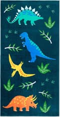Miniatyrbillede 1 af 6: Bomclap strandhåndklæde til børn – Jurassic Dinosaurs, 100% bomuld, 160x80 cm, BPA-fri, hurtigtørrende