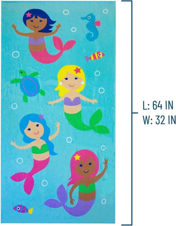 Bomclap badehåndklæde til børn – 100% bomuld, blødt og absorberende, ideelt til pool og strand, 160x80 cm