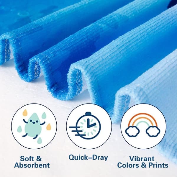 Bomclap Delfin badehåndklæde – 80x160 cm, sødt design, mikrofiber, let og sandfri, perfekt gave til børn