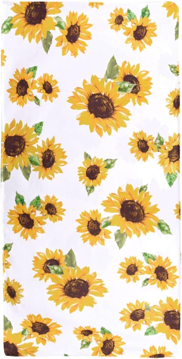 Bomclap auringonkukkakylpypyyhe – 80x160 cm cm, kukkakuvio, mikrokuitu, kevyt ja hiekaton, täydellinen lahja