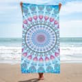 Miniatyrbillede 5 af 6: Bomclap Mandala strandhåndklæde – 80x160 cm, bohemedesign, mikrofiber, sandløs, gave til yogaentusiaster