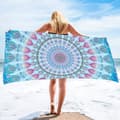 Miniatyrbillede 1 af 6: Bomclap Mandala strandhåndklæde – 80x160 cm, bohemedesign, mikrofiber, sandløs, gave til yogaentusiaster