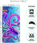 Pikkukuva 6 / 7: Bomclap Blue Octopus rantapyyhe – 80x160 cm, mikrokuitu, oversized, hiekaton ja nopeasti kuivuva