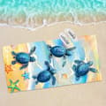 Miniatyrbild 2 av 5: Bomclap Sköldpadda Strandhandduk – 80x160 cm, Havsdesign, Mikrofiber, Sandfri, Perfekt Present till Havsälskare