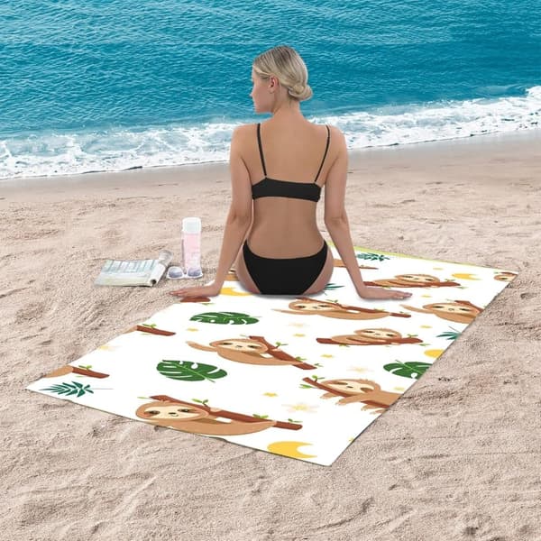 Bomclap Dovendyr Badehåndklæde – 80x160 cm, Sødt Design, Mikrofiber, Sandfri & Hurtigtørrende, Sjov Gave
