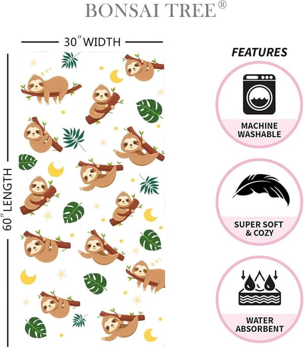 Bomclap Dovendyr Badehåndklæde – 80x160 cm, Sødt Design, Mikrofiber, Sandfri & Hurtigtørrende, Sjov Gave
