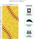 Miniatyrbillede 6 af 6: Bomclap Softball Strandhåndklæde – 80x160 cm, Gult Design, Mikrofiber, Sandfri, Gave til sportsentusiaster