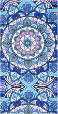 Pikkukuva 3 / 8: Bomclap Mandala mikrokuituinen kylpypyyhe – 80x160 cm, boheemi design, ylisuuri, nopeasti kuivuva ja imukykyinen