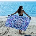 Pikkukuva 2 / 8: Bomclap Mandala mikrokuituinen kylpypyyhe – 80x160 cm, boheemi design, ylisuuri, nopeasti kuivuva ja imukykyinen