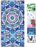 Pikkukuva 1 / 8: Bomclap Mandala mikrokuituinen kylpypyyhe – 80x160 cm, boheemi design, ylisuuri, nopeasti kuivuva ja imukykyinen