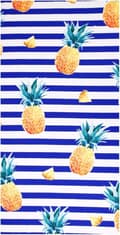Miniatyrbillede 3 af 6: Bomclap Stribet Ananas Strandhåndklæde – 80x160 cm, Farverigt Design, Mikrofiber, Absorberende & Sandfri