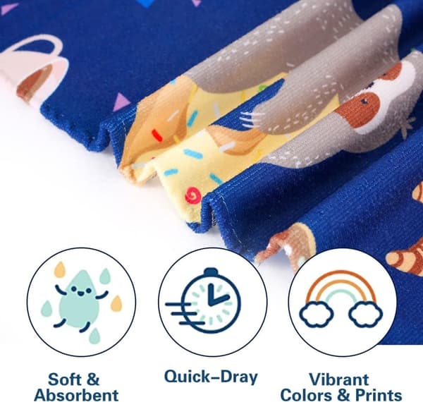 Bomclap Dovendyr & Munk Badehåndklæde – 80x160 cm, Mikrofiber, Sødt Design, Sandfri, Sjov Gave