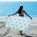 Miniatyrbillede 3 af 7: Bomclap Blue Flamingo Strandhåndklæde – 80x160 cm, Microfiber, Oversized, Let & Sandfri, Gave