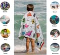Miniatyrbillede 3 af 4: Bomclap Monster Microfiber Strandhåndklæde Badehåndklæde Børn - Tynd Stor 80x160 cm - Absorberende, Sandfri, Letvægts - Svømning, Pool, Rejse