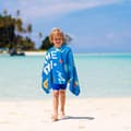 Miniatyrbillede 6 af 6: Bomclap Blue Game Design Mikrofiber Badehåndklæde Strandhåndklæde Børn 80x160 cm - Hurtigtørrende, Sandfri, Letvægts - Sommer, Pool Party