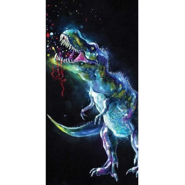 Strandhandduk - Officiell - Dinosaurie T-Rex - 140x70 cm - 100% bomull - Maskintvättbar