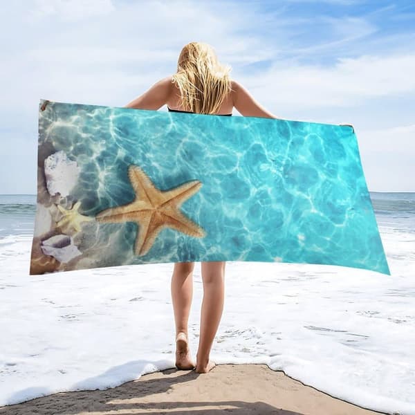 Bomclap Giant Sandless Microfiber Beach Sheet 70x140cm - Hurtigtørrende, kompakt til rejser, camping, strand
