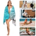 Miniatyrbillede 4 af 6: Bomclap Giant Sandless Microfiber Beach Sheet 70x140cm - Hurtigtørrende, kompakt til rejser, camping, strand