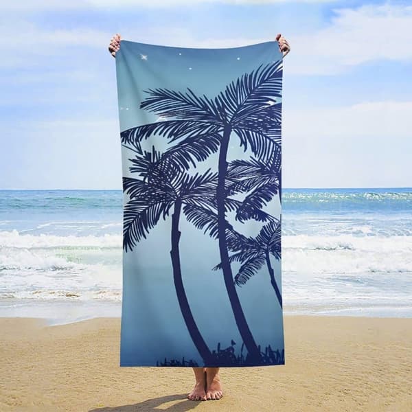 Bomclap Overdimensioneret letvægts mikrofiber strandark 70x140cm - Sand Pro, hurtigtørrende til ferie, camping