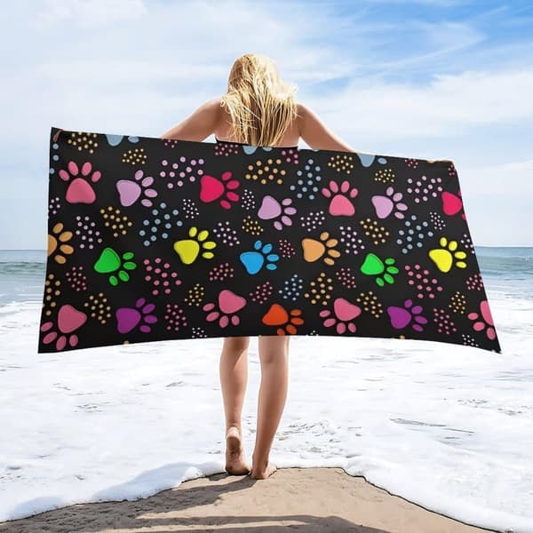 Bomclap Overdimensioneret letvægts mikrofiber strandark 70x140cm - Sand Pro, hurtigtørrende til ferie, camping