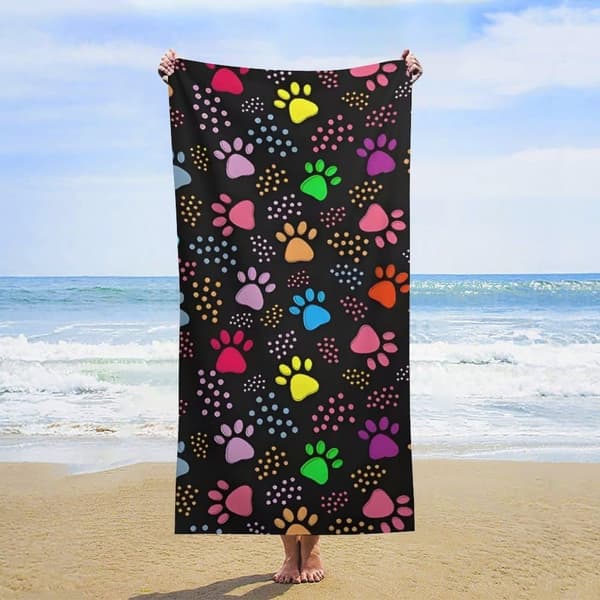 Bomclap Overdimensioneret letvægts mikrofiber strandark 70x140cm - Sand Pro, hurtigtørrende til ferie, camping