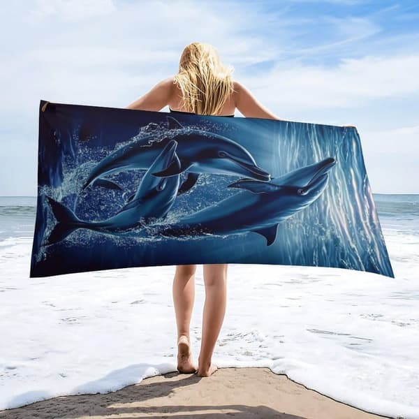 Bomclap Giant Hurtigtørrende Mikrofiber Strandlagner 70x140cm - Sandfri, Ultralet til Strand, Rejser, Picnic