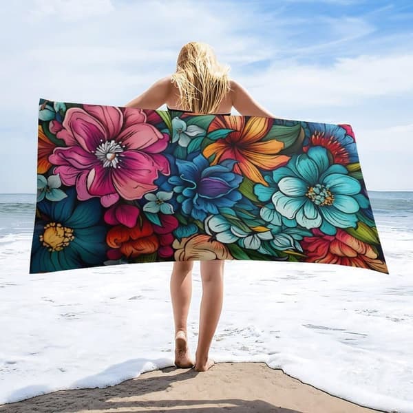 Bomclap Giant Hurtigtørrende Mikrofiber Strandlagner 70x140cm - Sandfri, Ultralet til Strand, Rejser, Picnic