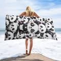 Miniatyrbillede 3 af 6: Bomclap Kompakt Mikrofiber Strandhåndklæde Overdimensioneret 70x140cm - Sandafvisende, Hurtigtørrende til Pool, Camping, Picnic
