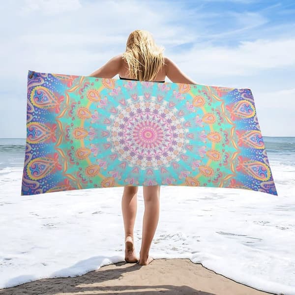 Bomclap Ultra Kevyt Mikrokuituinen Rantapyyhe 70x140cm - Hiekanpitävä, Nopea kuivuminen Lomalle, Risteilylle, Patikointiin