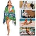 Miniatyrbillede 4 af 6: Bomclap Hurtigtørrende Tynde Strandlagner - 70x140cm Sandfri Mikrofiber, Kompakt til Pool, Krydstogt - Sjov for Børn Voksne