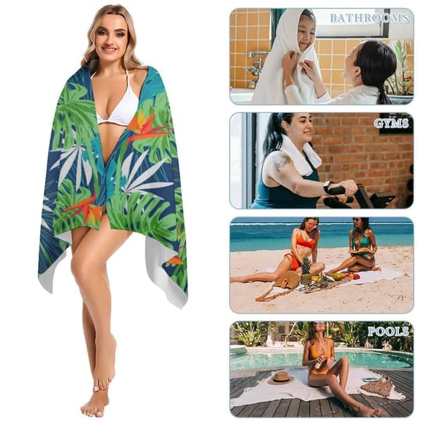 Bomclap Hurtigtørrende Tynde Strandlagner - 70x140cm Sandfri Mikrofiber, Kompakt til Pool, Krydstogt - Sjov for Børn Voksne