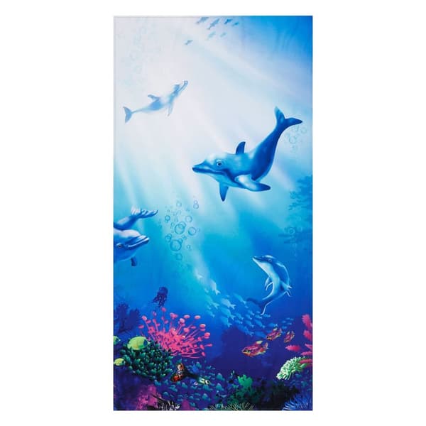 OBOSOE Delfin söt strandlakan – 80×130CM tunn, lätt mikrofiber. Öm, snabbtork, sandfri. Pool/bad/resor. Rabatt: delfingåvor till flickor/kvinnor/barn