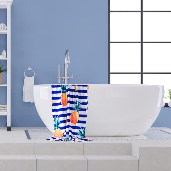 OBOSOE Overdim Stretched Ananas Beach Sheet – 80×130CM tynd mikrofiber, superabsorberende. Hurtigtørrende, sandfri