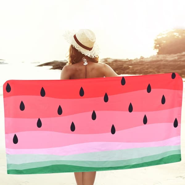 OBOSOE Meloni rannatörkinen – 80×130CM suuri, lievä. Nopea kuiv, hiekkaton. Melonimalli, parhaat lapset/tytöt/naiset. Uima/allas/uima-allas.