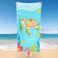 Miniatyrbild 2 av 6: OBOSOE Strandhandduk 70x140cm - Bunte Meeresschildkröte & Unterwasserparade - Badhandduk Reisehandduk