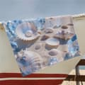 Miniatyrbillede 4 af 6: OBOSOE Strandhåndklæde 70x140cm - Kristalle und Muscheln am Glitzernden Beach - Badehåndklæde Rejsehåndklæde