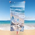 Miniatyrbillede 1 af 6: OBOSOE Strandhåndklæde 70x140cm - Kristalle und Muscheln am Glitzernden Beach - Badehåndklæde Rejsehåndklæde