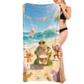 Miniatyrbillede 1 af 6: OBOSOE Strandhåndklæde 70x140cm - Niveau - Strandfest med musik - Strandhåndklæde Rejsehåndklæde