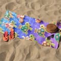 Miniatyrbild 1 av 6: OBOSOE Strandhandduk 70x140cm - Küssliche Schildkröten mit Kronen - Badhandduk Reisehandduk