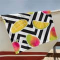 Pikkukuva 4 / 6: OBOSOE Rantapyyhe 70x140cm - Mango - Muster mit Geometrie - Kylpypyyhe Matkapyyhe