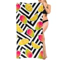 Pikkukuva 1 / 6: OBOSOE Rantapyyhe 70x140cm - Mango - Muster mit Geometrie - Kylpypyyhe Matkapyyhe