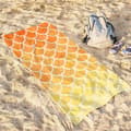 Pikkukuva 2 / 5: OBOSOE Rantapyyhe 70x140cm - Verblasste Fischschuppen - Muster - Kylpypyyhe Matkapyyhe