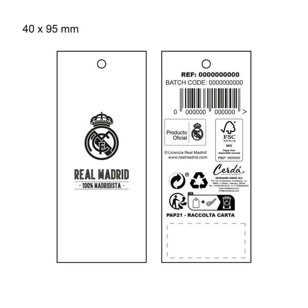 Rantapyyhe Real Madrid C.F. Musta