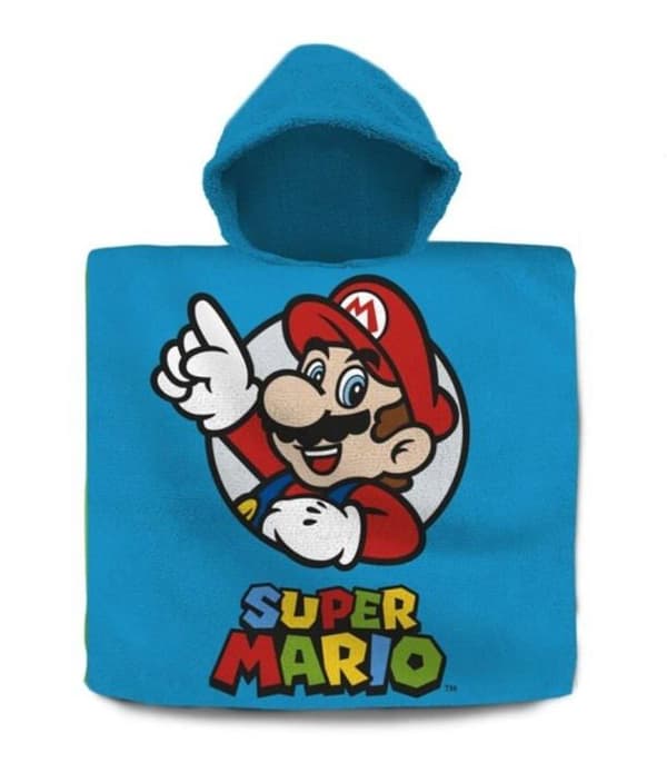 Strandhandduk - strandhandduk - Nintendo fouta - 1489 - KIDS EUROSWAN Poncho Super Mario bomullshandduk 120 x 60 cm