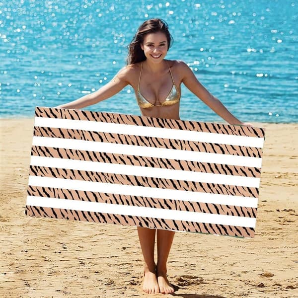 Lollanda Mikrofiber dubbel-sided strandhandduk – bärbar, snabbtorkande och absorberande badhandduk